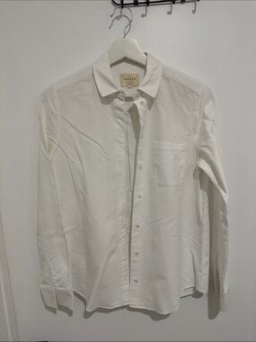 White Sezane Button-Up Shirt
